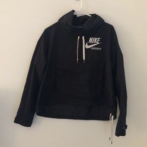 Black Nike wind breaker (waterproof material) - size Medium - Like New!
